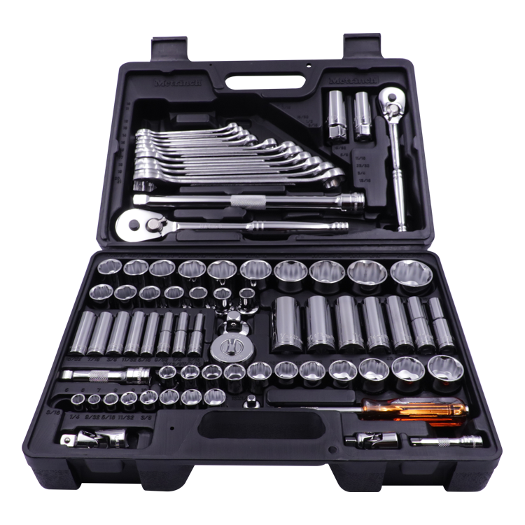 76 Piece Combination Wrench & Socket Set 